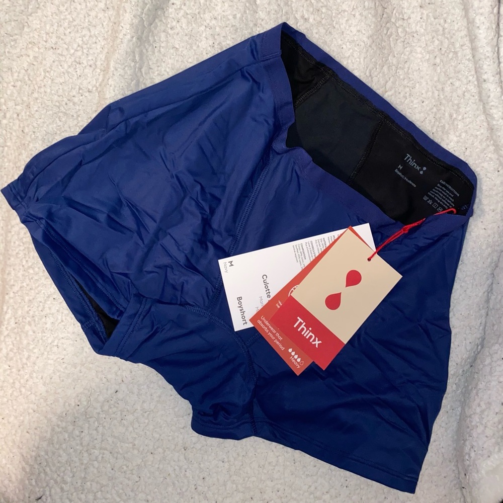 Boyshort Period Underwear Navy by Thinx NWT